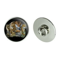 Oroszlán Tigris Hó Leopárd Nagy Macskák Fém 1.1 Tie Tack Hat Hajtóka Pinback