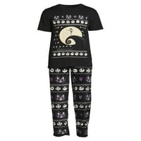 Nightmare Before Christmas férfi Klasszikus Nightmare hálóruha szett, 2 részes, S-2XL méretek