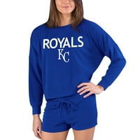 Női fogalmak Sport Royal Kansas City Royals gyűjtsön Hosszú ujjú felsőt & rövidnadrág szett