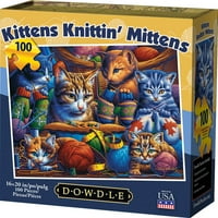 Dowdle Jigsaw Puzzle-Kittens Knittin ' Ujjatlan-Darab